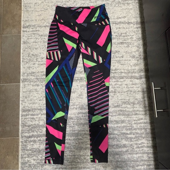 Fila Sport Multicolored Retro Design Leggings in XS - Picture 1 of 4
